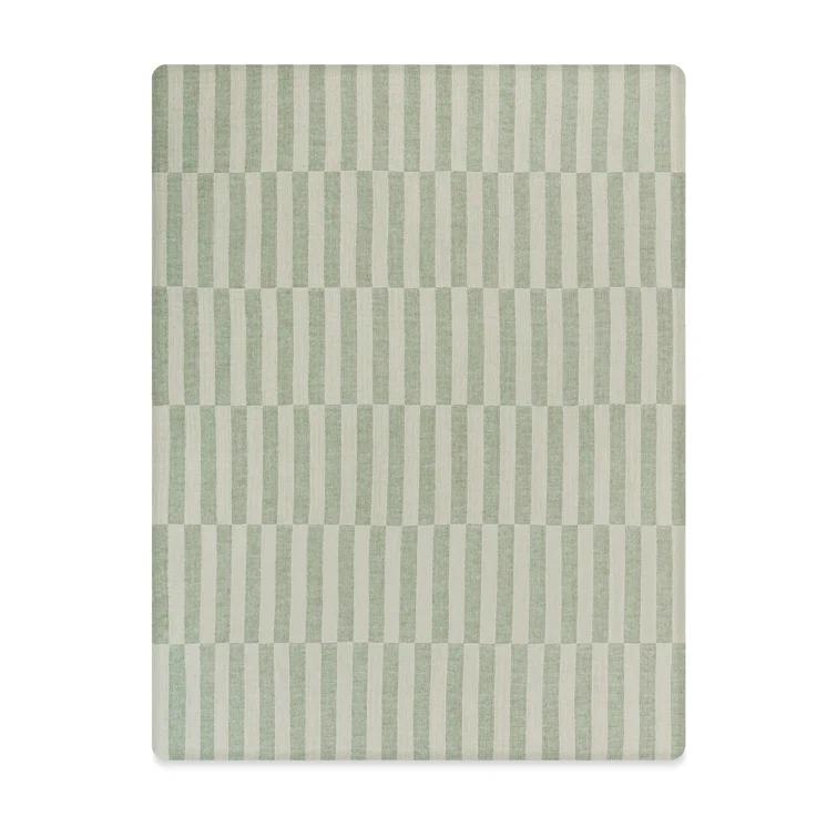 Babyletto Muslin All-Stages Midi Crib Sheet, GOTS Certified Organic Cotton - Moss Stripe