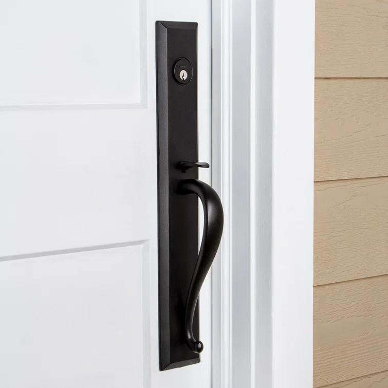 Ageless Iron Handleset with Deadbolt and Tine Door Lever and Keep Rosette