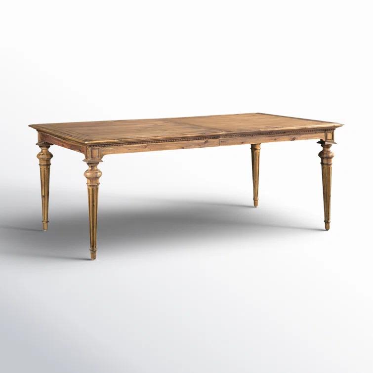 Wellington Hall Antique Beige Reclaimed Wood Extendable Dining Table