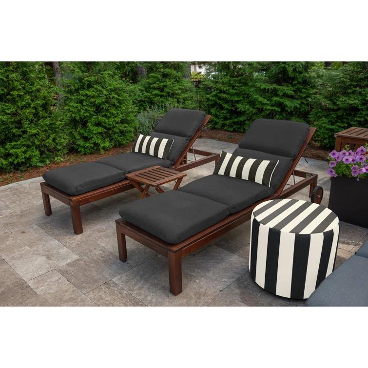 Casual Cushion Stripe Sunbrella Fabric Indoor/Outdoor Lumbar Pillow