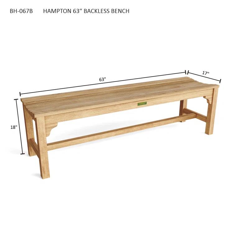 Hampton 3-Seater Backless Bench