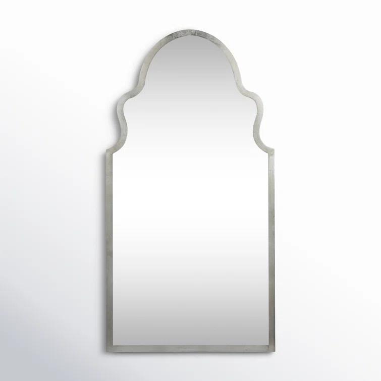 Leighton Arched Silver Leaf Grand Wall Mirror