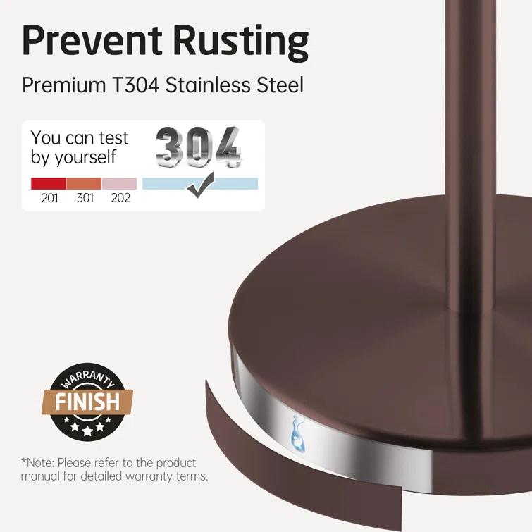 KES Freestanding Toilet Paper Holder with Weighted Base 26" H SUS304 Stainless Steel