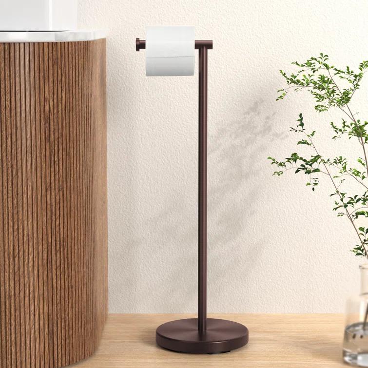 KES Freestanding Toilet Paper Holder with Weighted Base 26" H SUS304 Stainless Steel