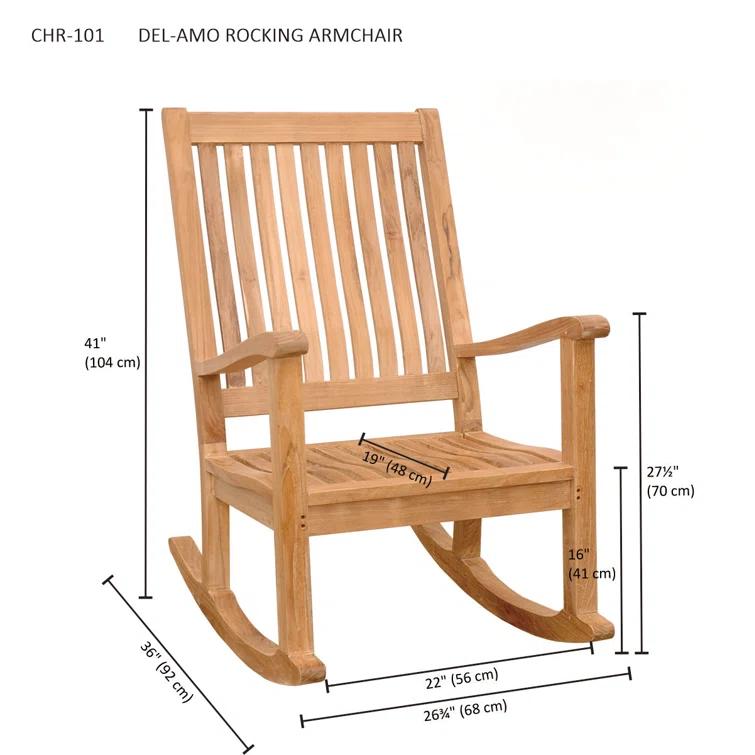 Del-Amo Teak Rocking Chair
