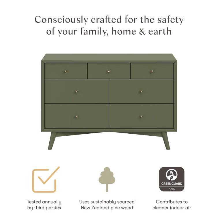 Palma 7 Drawer 53" W Double Dresser