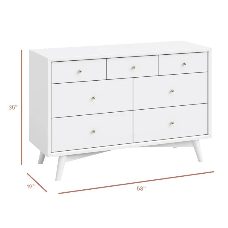 Palma 7 Drawer 53" W Double Dresser