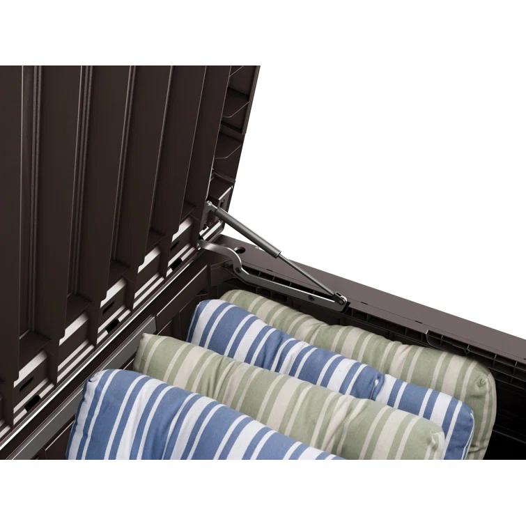 Keter Keter Westwood 150 Gallon Large Durable Resin Outdoor Storage and Organization Deck Box For Patio Furniture and Supplies