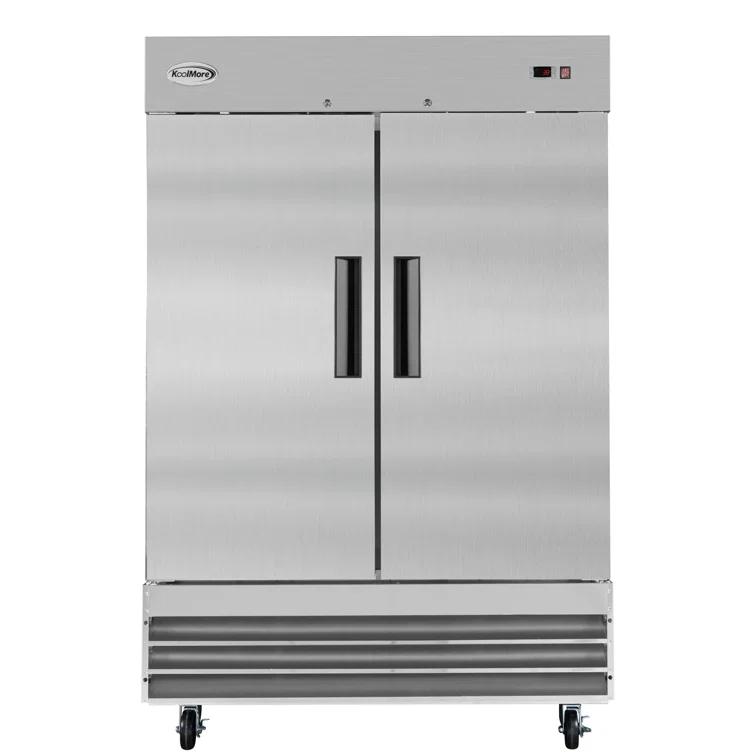 KoolMore 47 cu. ft. Commercial 2 Solid Door Reach In Refrigerator in Stainless Steel