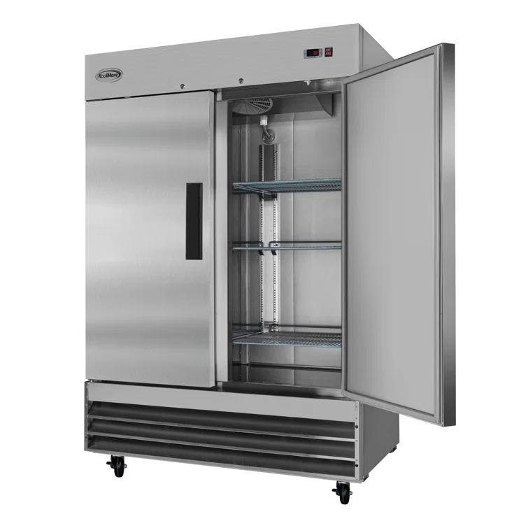 KoolMore 47 cu. ft. Commercial 2 Solid Door Reach In Refrigerator in Stainless Steel