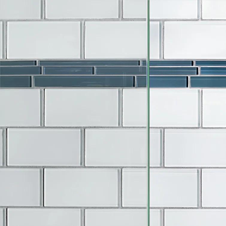 Infinity 29.25" W x 57" H Bypass Semi- Frameless Tub Door