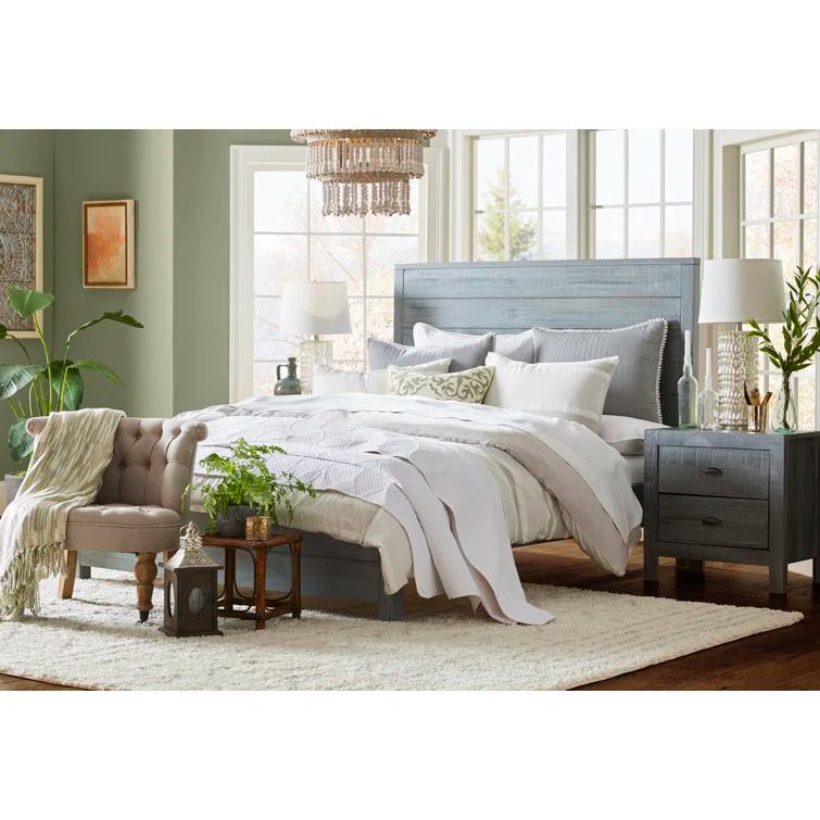 Montauk Solid Wood Panel Bed
