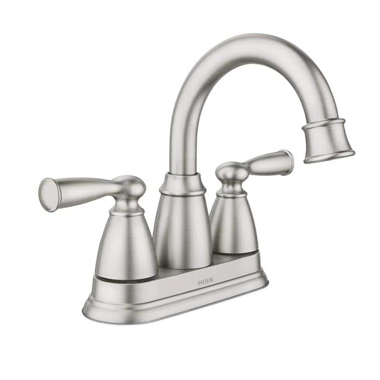 Moen Moen Banbury 4 in. Centerset Double Handle Bathroom Faucet 84943SRN