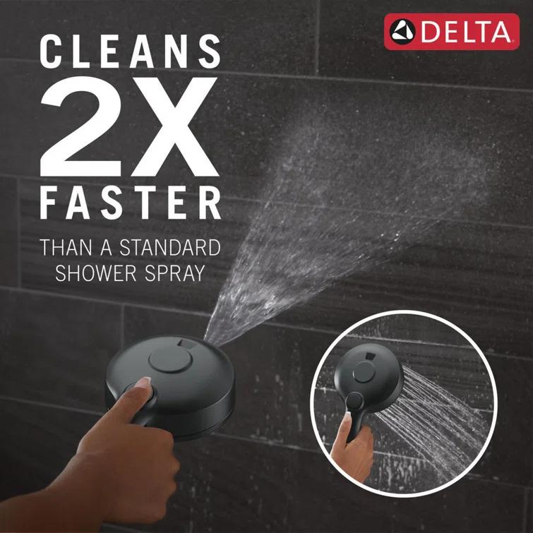 5-Setting HydroRain 2-in-1 Dual Shower Head with ProClean Spray