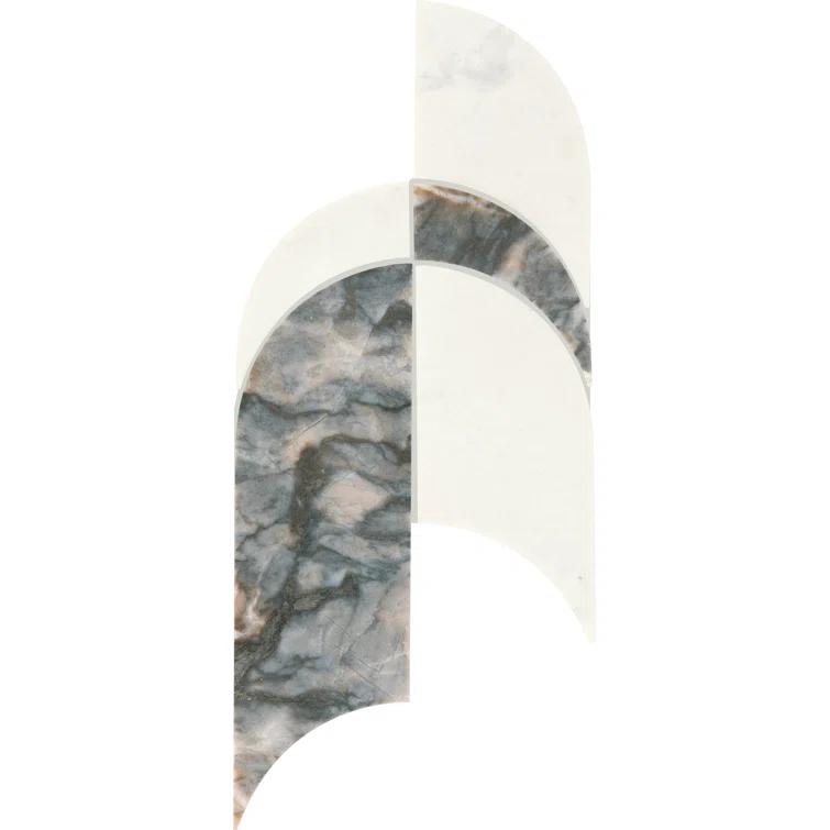 Gamma Natural Stone Archway Wall and Floor Mosaic Tile (Set of 5)