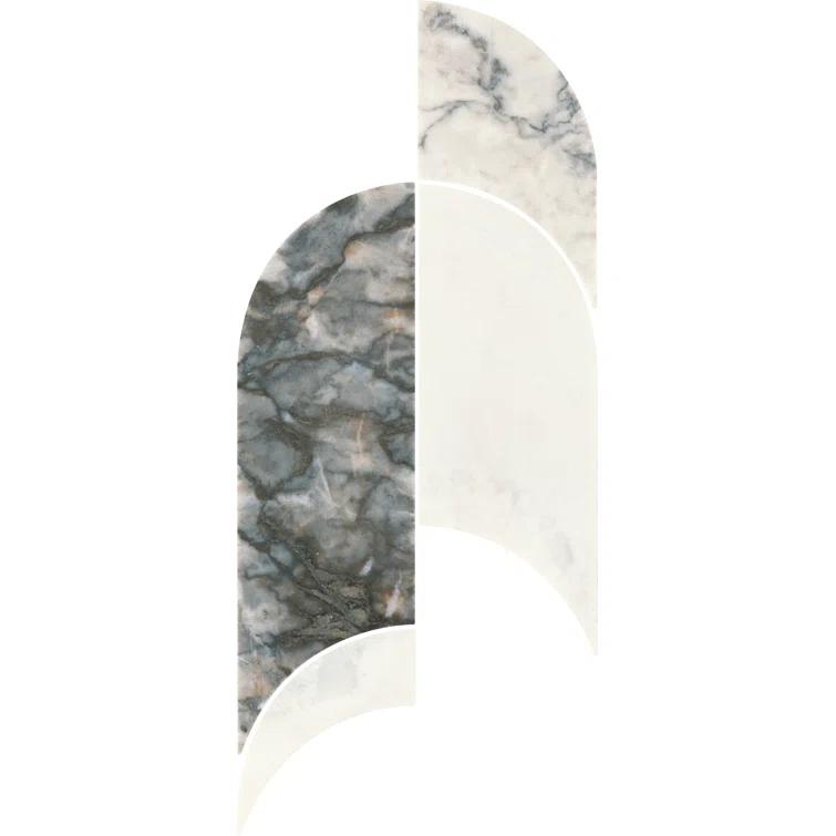 Gamma Natural Stone Archway Wall and Floor Mosaic Tile (Set of 5)