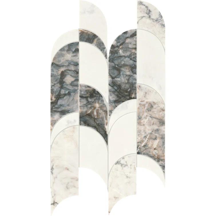 Gamma Natural Stone Archway Wall and Floor Mosaic Tile (Set of 5)