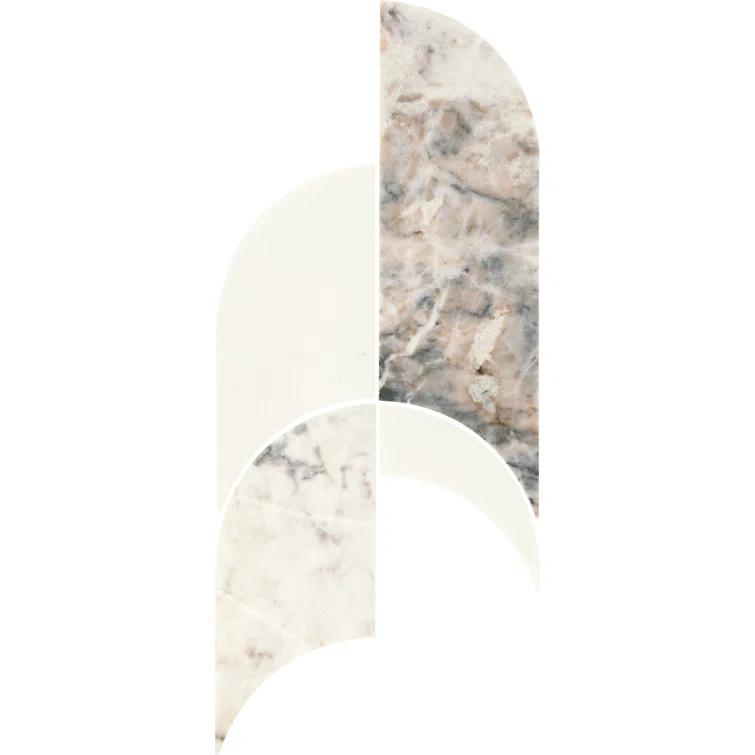 Gamma Natural Stone Archway Wall and Floor Mosaic Tile (Set of 5)