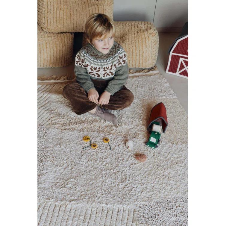 Lorena Canals Growing Up On A Farm Hand Tufted Cotton Abstract Rug