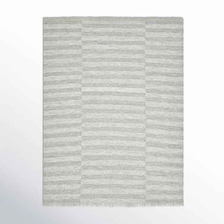 Striped Area Rug in Silver