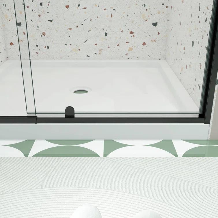 Arch Glass Designs 11DD131873LTS 38-42" W x 71" H Flush Glass Shower Door Reversible Installation