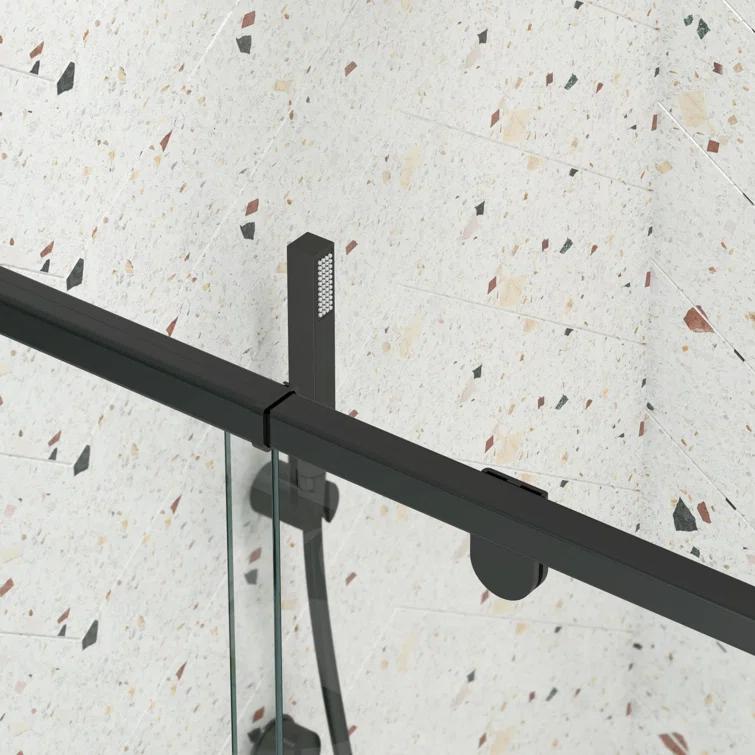 Arch Glass Designs 11DD131873LTS 38-42" W x 71" H Flush Glass Shower Door Reversible Installation
