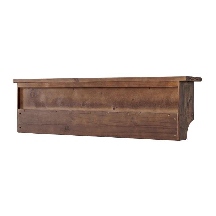 Alaterre Modesto 48" Reclaimed Wood Entryway Wall Coat Hooks with Storage Cubbies