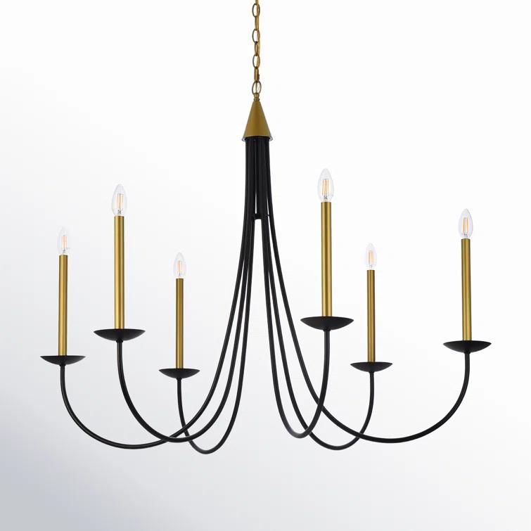 Castlehill 6 Light Metal Dimmable Chandelier