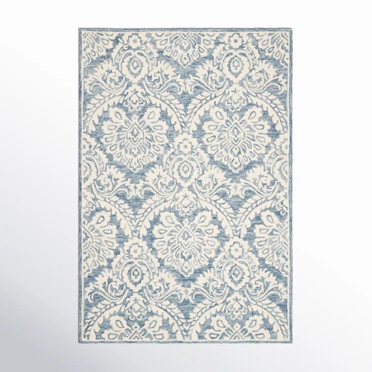 Tansy Wool Blue/Ivory Rug
