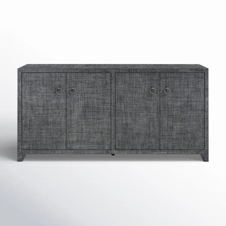 Butler Specialty Company Bar Harbor Raffia 4 Door 70" Sideboard - Charcoal