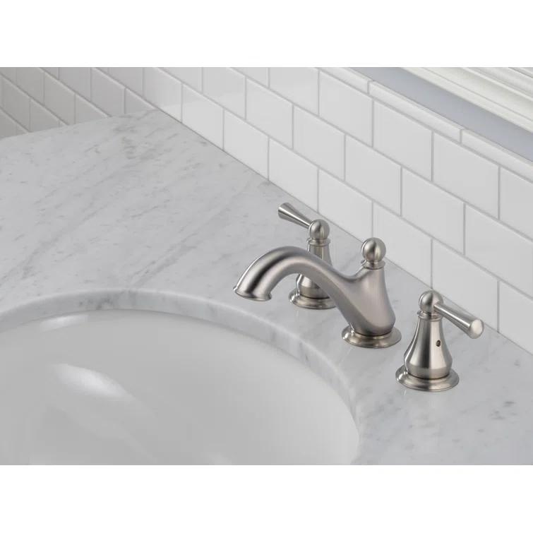 Haywood Widespread Bathroom Faucet 3 Hole, 2-handle Bathroom Sink Faucet with Drain Assembly