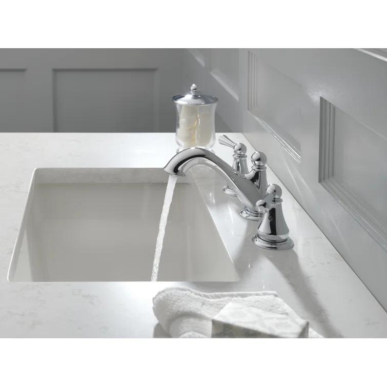 Haywood Widespread Bathroom Faucet 3 Hole, 2-handle Bathroom Sink Faucet with Drain Assembly