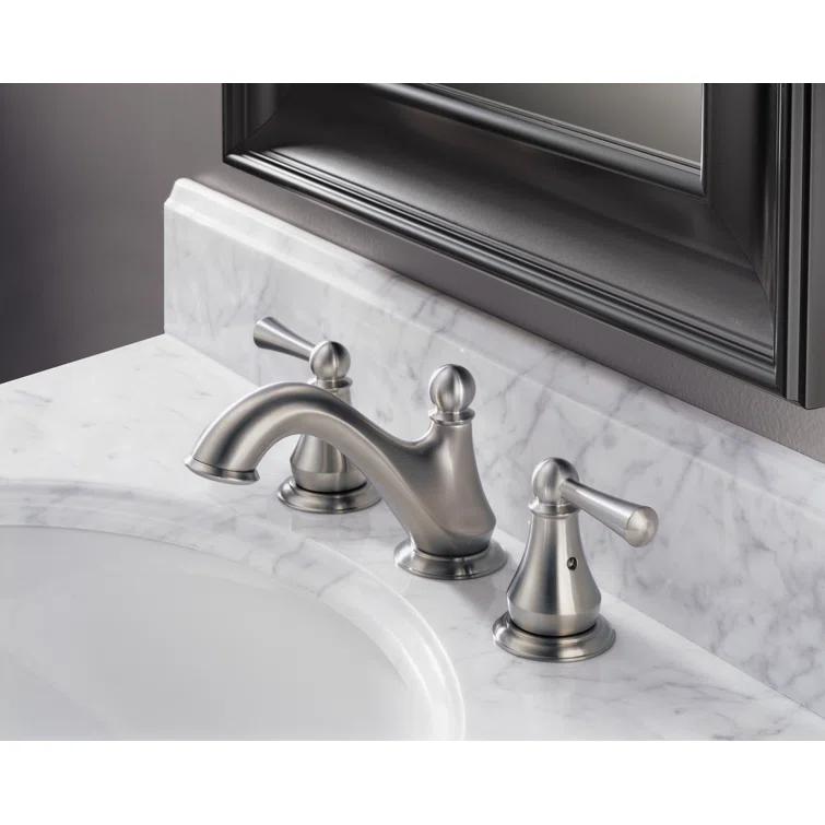 Haywood Widespread Bathroom Faucet 3 Hole, 2-handle Bathroom Sink Faucet with Drain Assembly