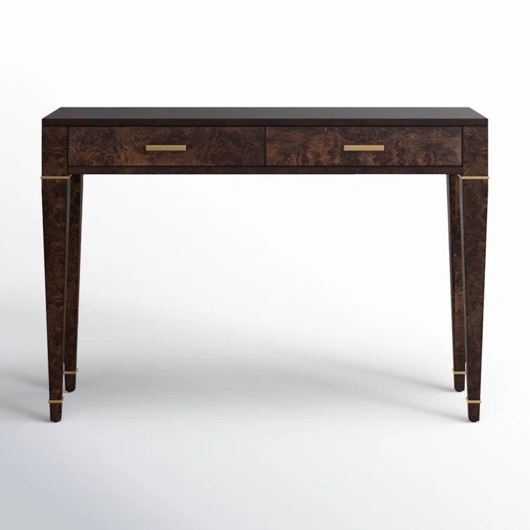 Kai 2 Drawer 45" Burl Wood Console Table