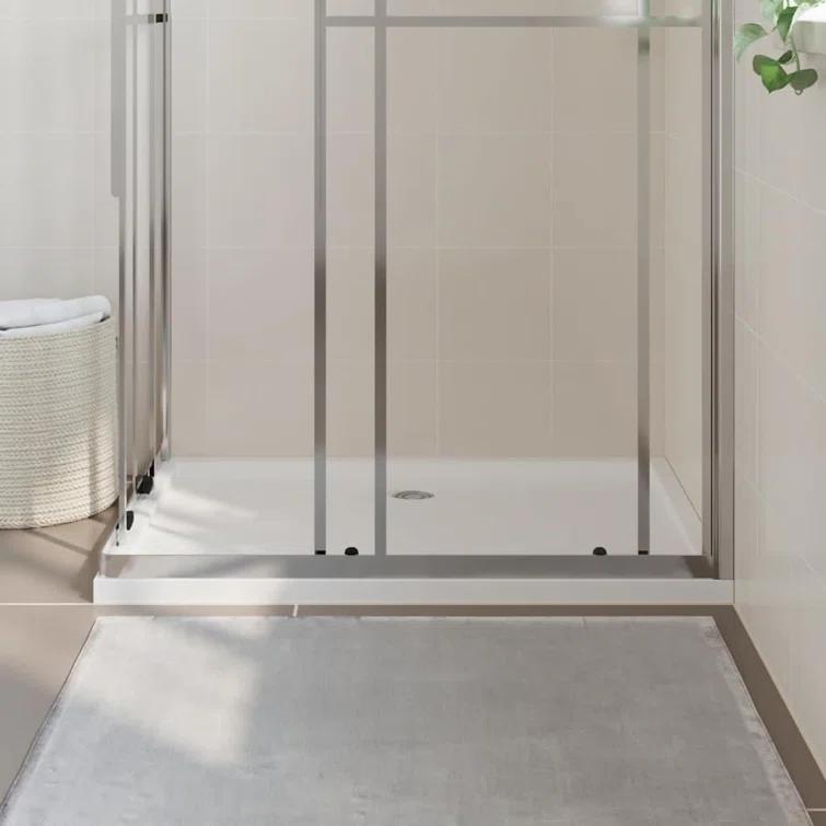 vidaXL Shower Base Tray, Non-slip Bathroom Shower Pan, Reinforced ABS