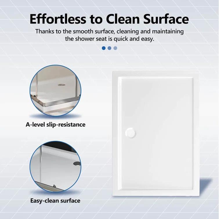 vidaXL Shower Base Tray, Non-slip Bathroom Shower Pan, Reinforced ABS