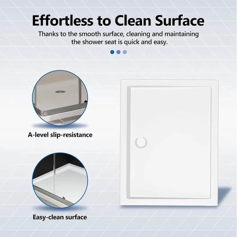 vidaXL Shower Base Tray, Non-slip Bathroom Shower Pan, Reinforced ABS