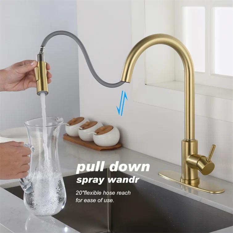 Touch Kitchen Faucet With Pull Down Sprayer