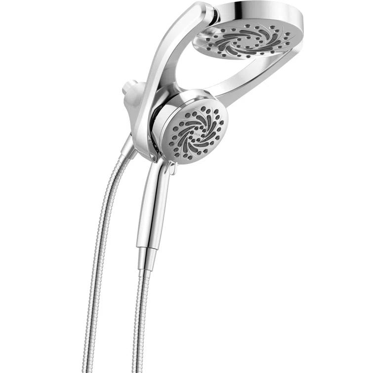 Delta 75419 5-Setting HydroRain 2-in-1 Dual Shower Head with ProClean Spray