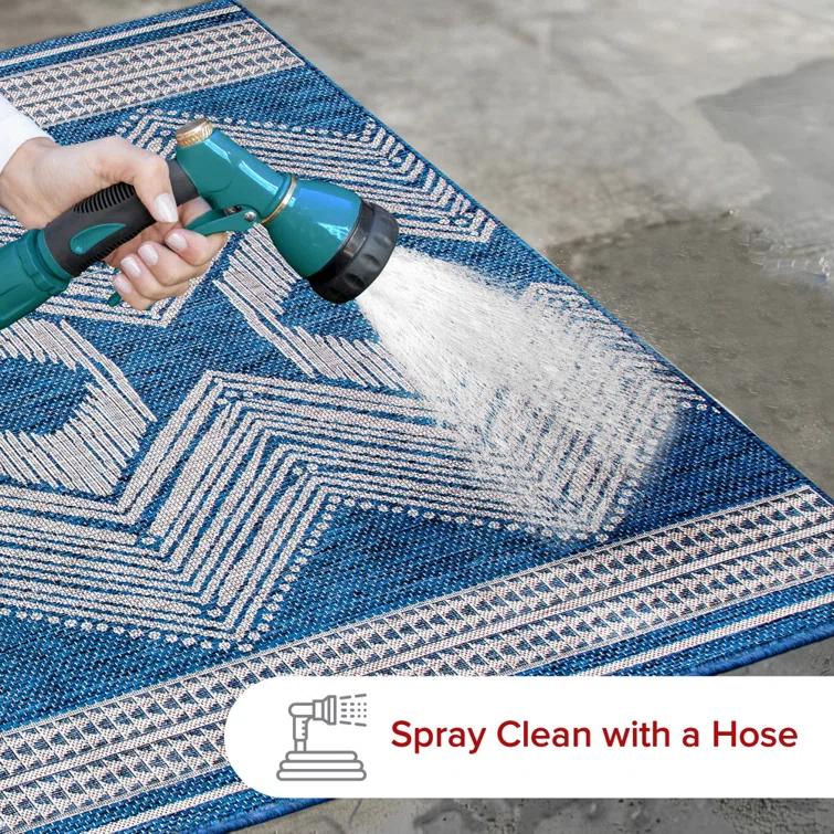 Alvina Blue Indoor/Outdoor Area Rug