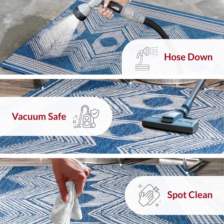 Alvina Blue Indoor/Outdoor Area Rug