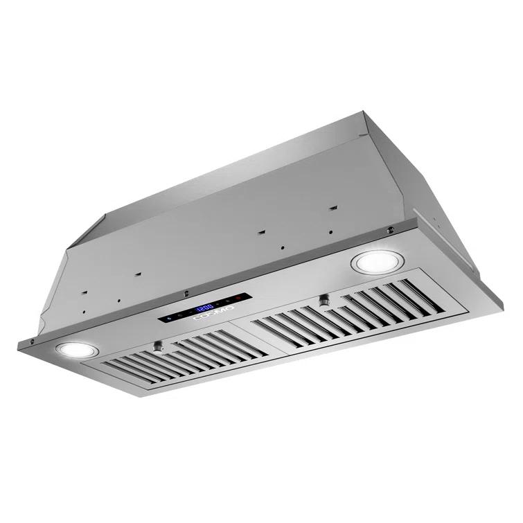 Cosmo 30 in. Lumin Collection Ducted Insert Range Hood, Touch Controls, LED Lights, Permanent Filters, Stainless Steel