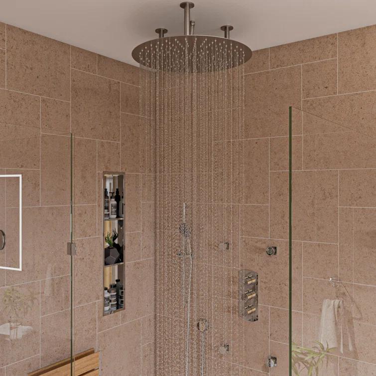 Concealed 3 Way Thermostatic Valve Shower Mixer