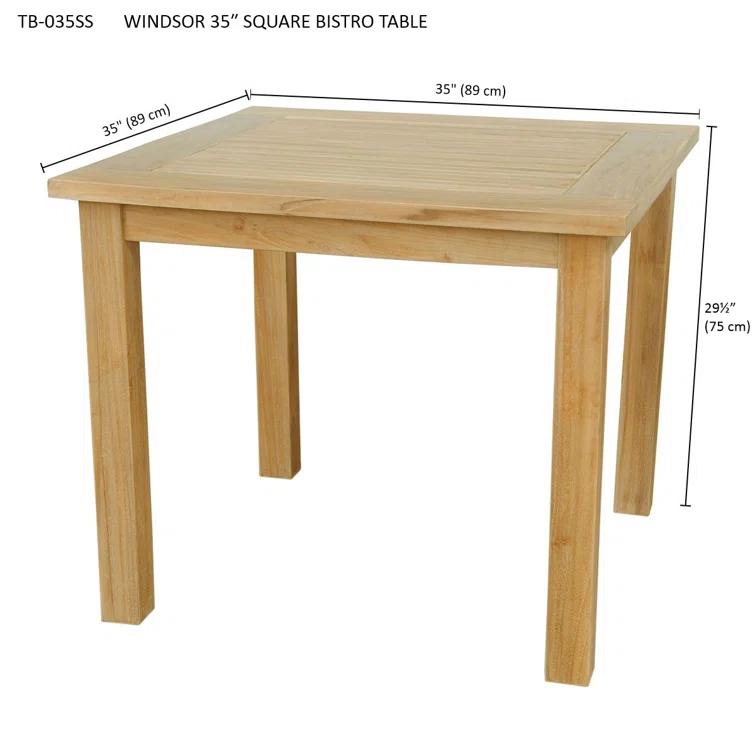 Windsor 4 - Person Square Teak Outdoor Dining Set