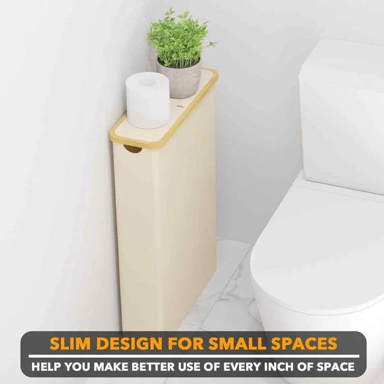 Extra Large Toilet Paper Storage With Lid, Holds Up To 24 Regular Rolls Or 18 Mega Rolls, Slim Basket Holder Bin Container For Bathroom Accessories Organizer