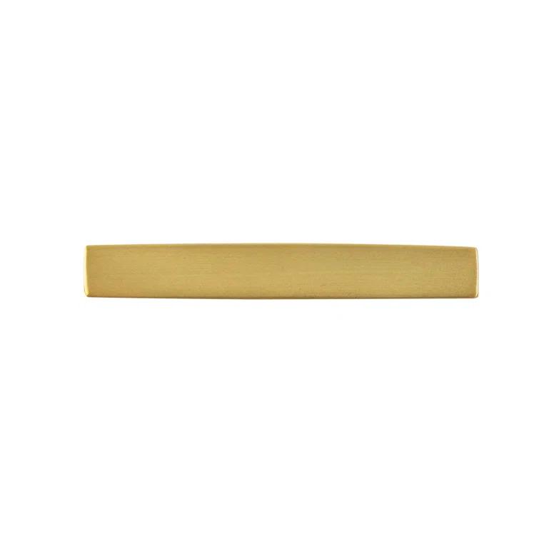 Brushed Golden Brass Modern Finger Pull Handle 3 Inch