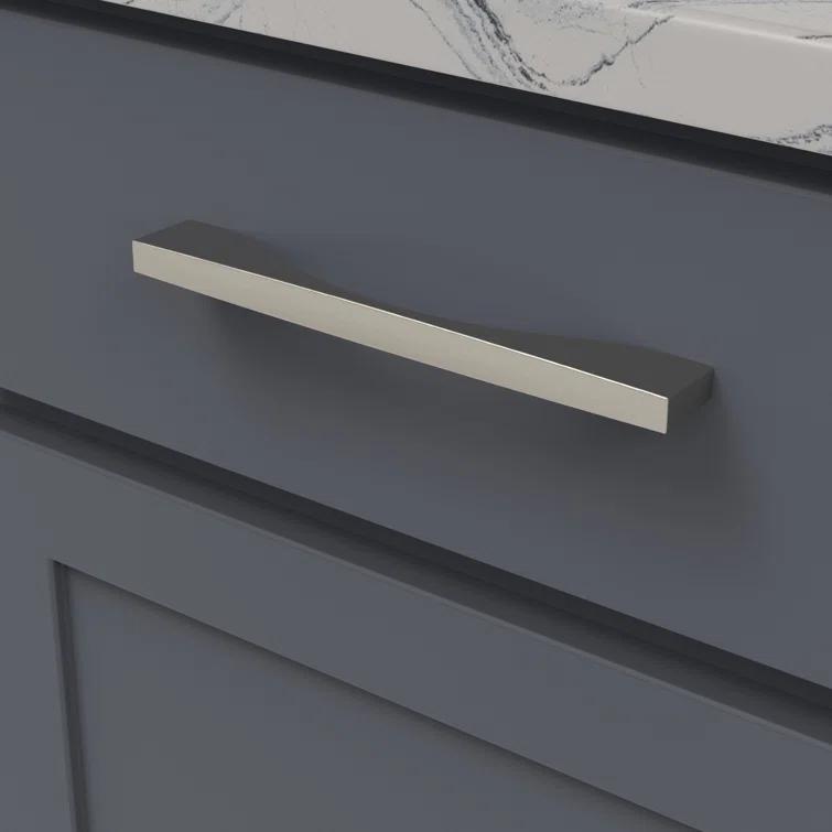 Modern Brushed Nickel Handle Pull with Mounting Hardware