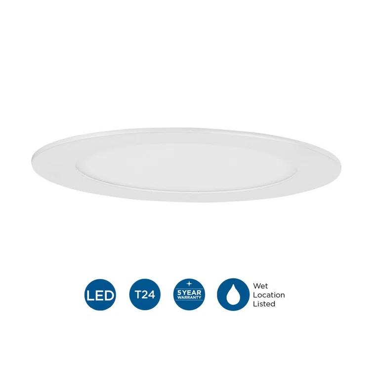 Everlume 6.5" Ultra Slim 3000 K LED Canless Recessed Lighting Kit