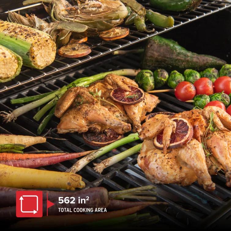 Nexgrill 4 - Burner Free Standing Propane 52000 BTU Grill with Side Burner