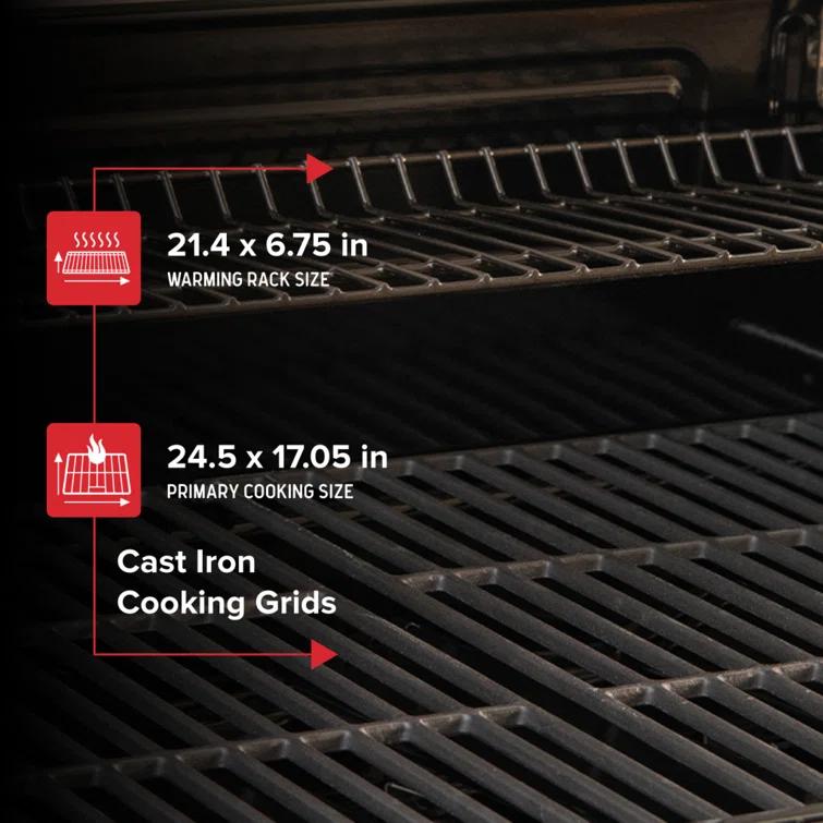 Nexgrill 4 - Burner Free Standing Propane 52000 BTU Grill with Side Burner